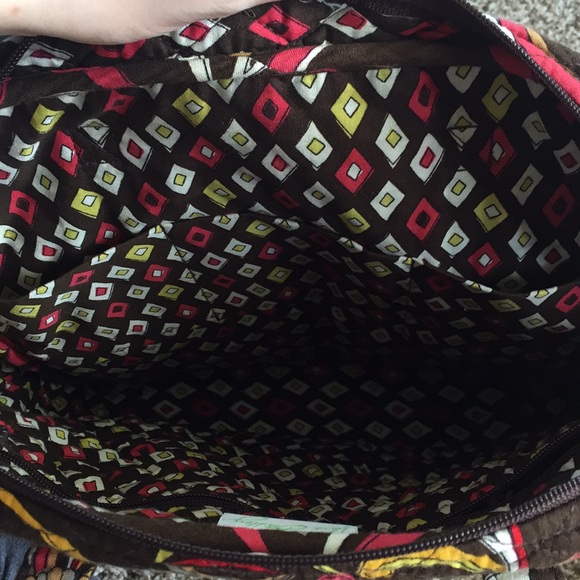 Vera Bradley shoulder work bag brown and red - Picture 4 of 7